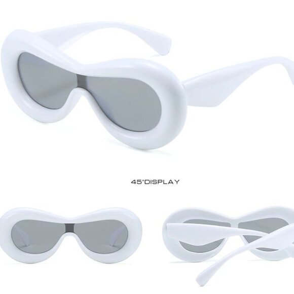Women Sunglasses Fashion Luxury Style Outdoor White‎ Frame Party Outdoor Elegant - Picture 2 of 3